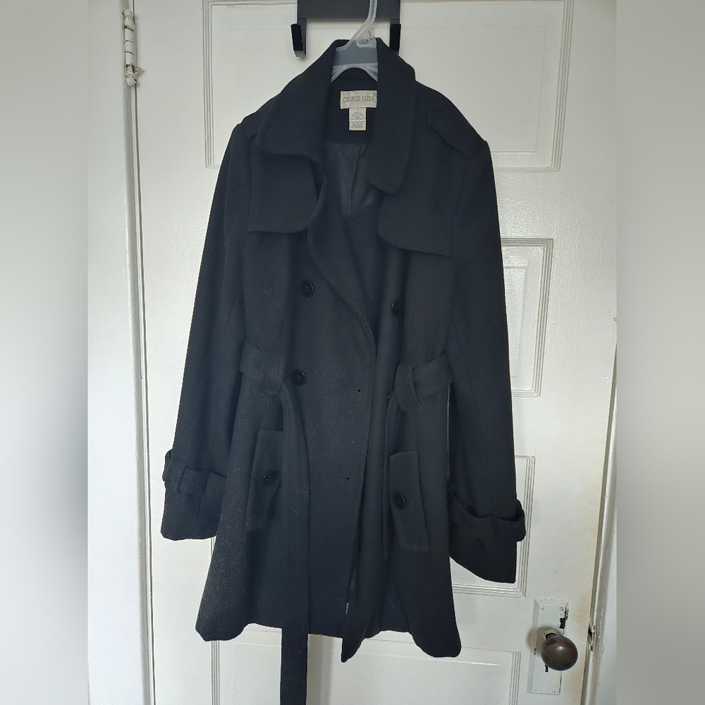 Charles Klein - Women'a Black Peacoat. Size US 12.